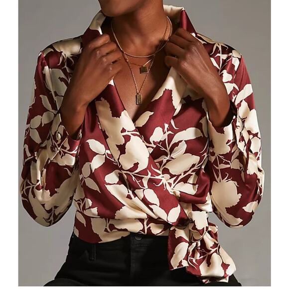 Hutch Tops - Anthropologie Hutch Women’s Large Nyla Wrap Long Sleeve Blouse